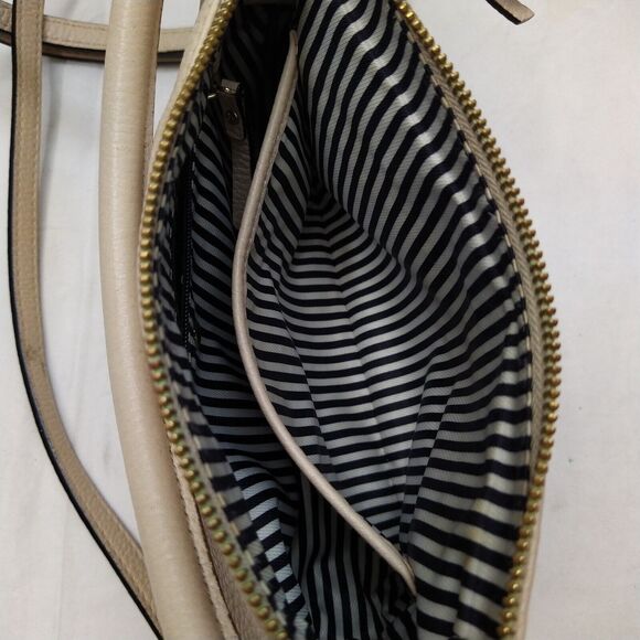 Kate Spade New York Beige Pebbled Leather Zipper Closure Crossbody Bag - Picture 13 of 16